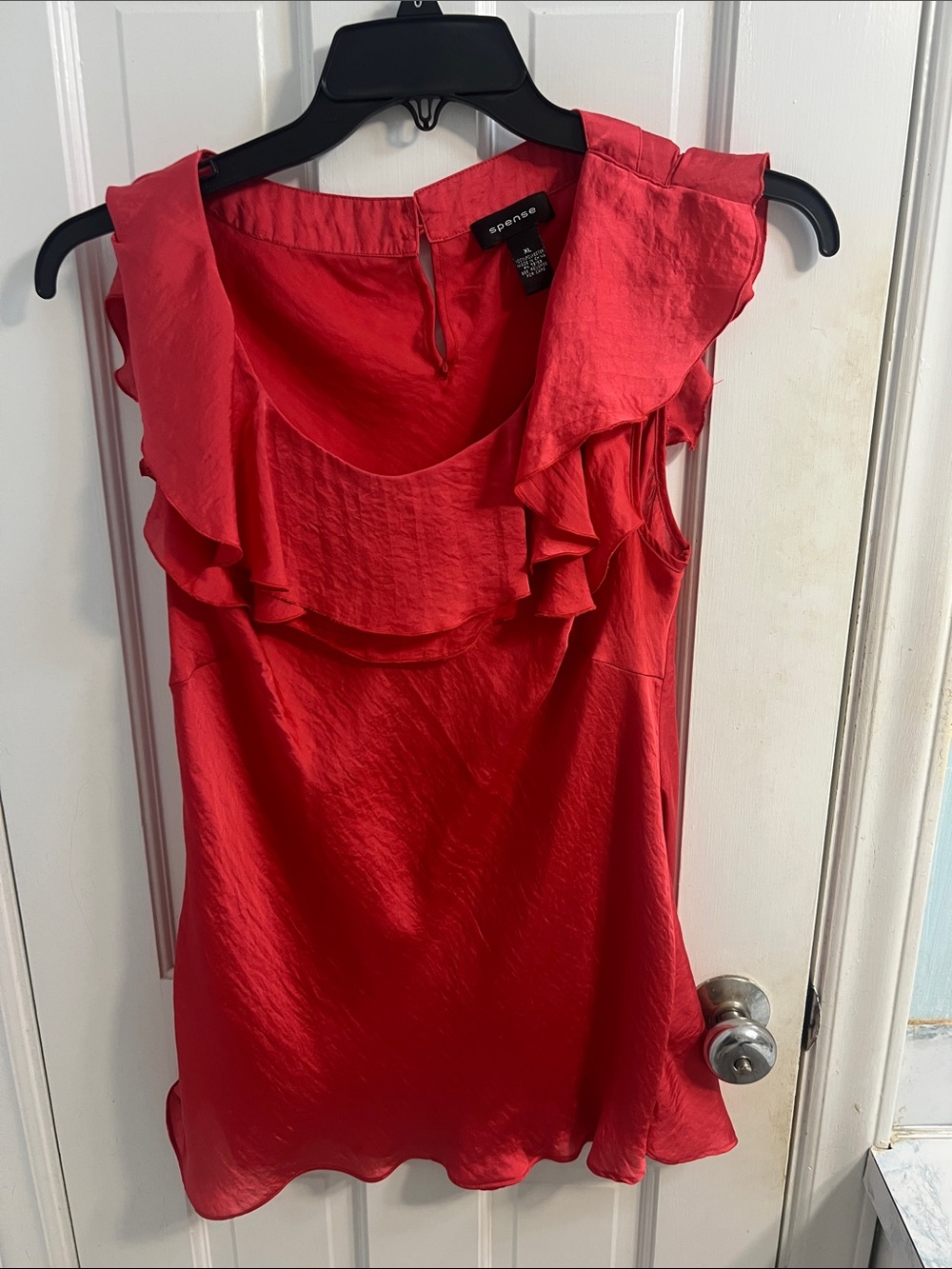 Spense Bright Coral Sleeveless Shell